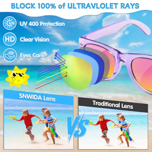 Kids Sunglasses Bulk Party Favors - Boys and Girls Valentines Day Gifts UV 400 Protection Neon Sunglasses for Age 3-8, Kids Birthday Classroom Goodie Bags End of the Year Gifts For Students -16 Packs3