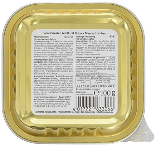 animonda vom Feinsten Katzenfutter nass mit Pute in Tomatensauce (32 x 100g), getreidefreies Katzenfutter nass ohne Zucker, mit frischen, fleischigen Zutaten