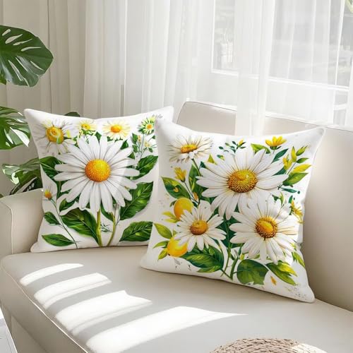 Housse coussin 60x60cm en velours jaune chic et imperméable D551