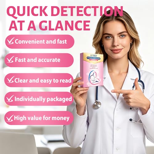 50 Stück Ovulation Test Streifen, Ovaluationstests Streifen, Frauen Eisprung Test, Zuverlässige Früherkennung, 25 miu/ml Sensitive, Schnelle und Leicht Abzulesen Ergebnisse