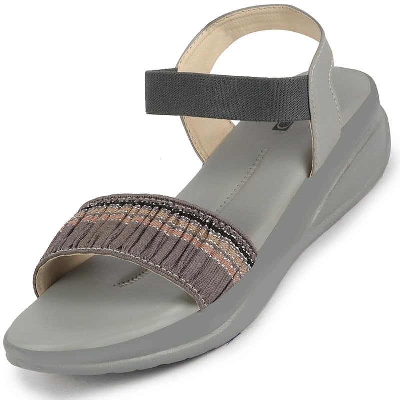 FAUSTO FST KI-208 GREY-40 Womens Grey Open Toe Multi Color Strap Platform Woven Design Slip On Sandals (7 UK) (B0CPTQZTQL) Amazon Price History, Amazon Price Tracker