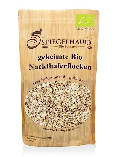 Bäckerei Spiegelhauer Bio gekeimte Nackthaferflocken 1 kg schonend getrocknet unter 42 C I gekeimte Haferflocken