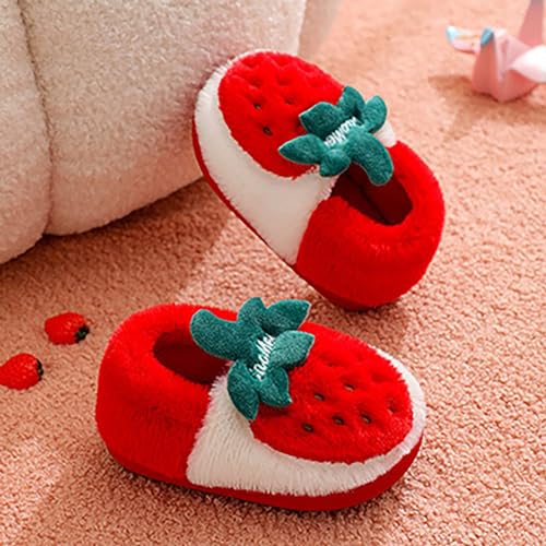 Bedroom Slippers for Kids Girls Boys Strawberry Pattern House Slippers Indoor Outdoor Sandals Household Shoes3