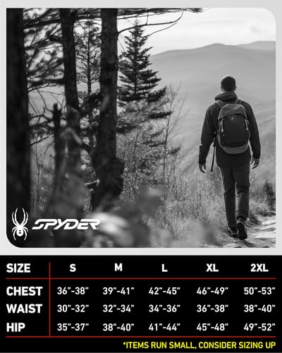Spyder Men's Fleece Lined Thermal Underwear Set