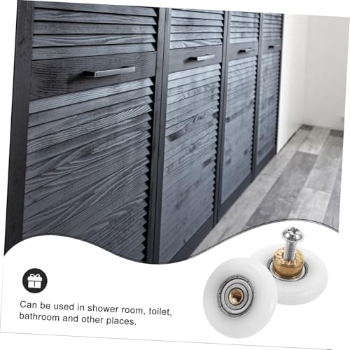 Rodillos para puerta de ducha con tornillos pack de 4 ruedas de mampara 7
