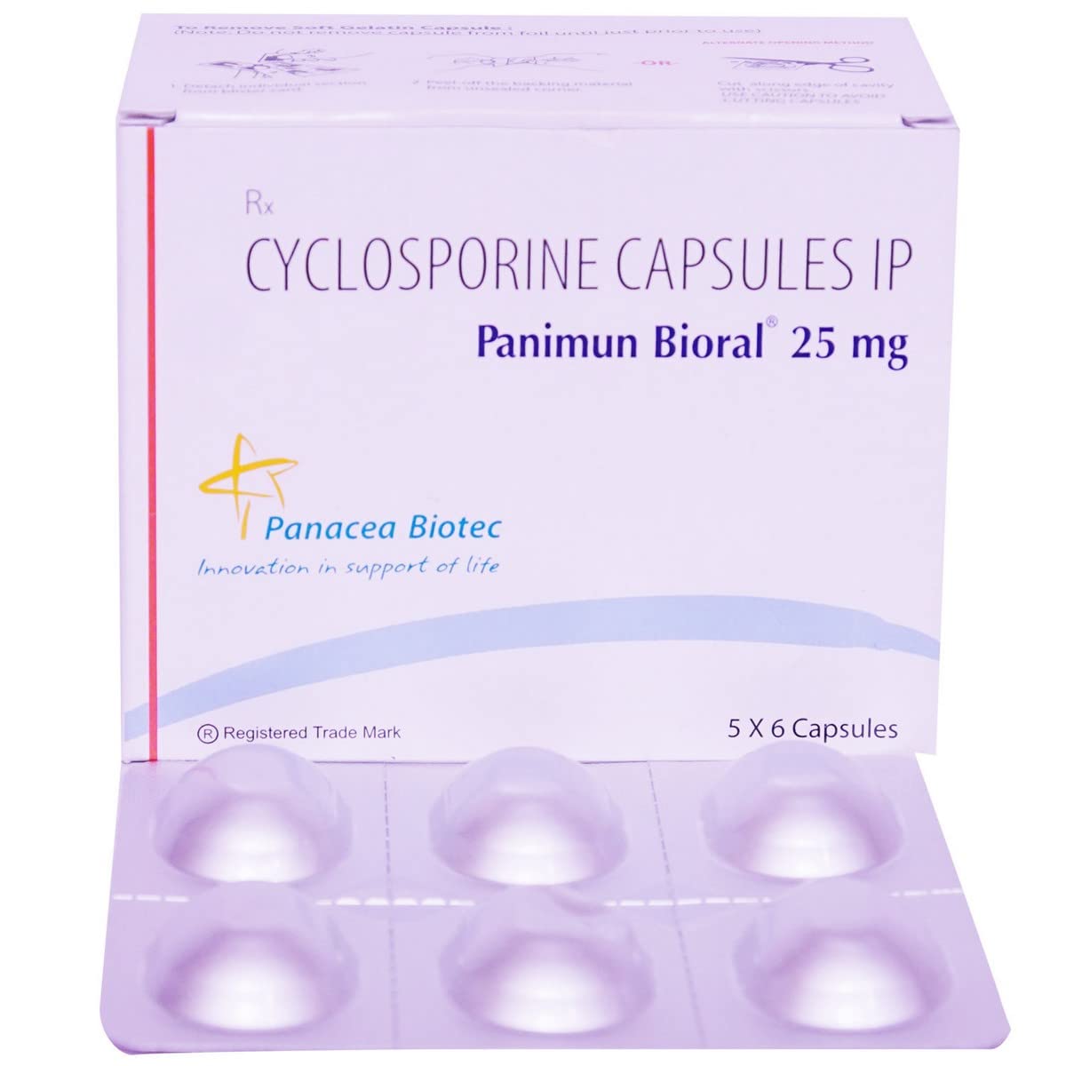 Panimun Bioral 25 mg - Strip of 6 Capsules