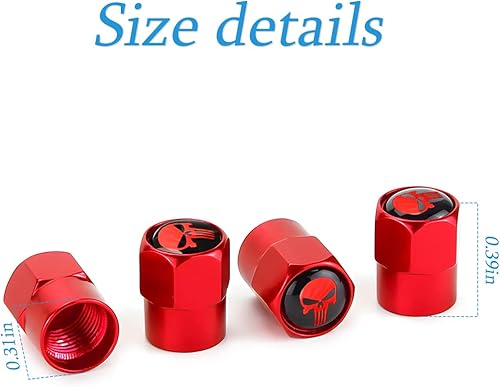 Miniatura 2 de Tapones de válvula de neumático de automóvil, 8 unidades, cubiertas herméticas a prueba de polvo, tapas de presión de aire de neumáticos de