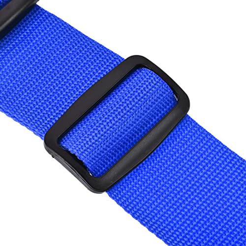 Image of uxcell Luggage Straps Suitcase Belts with Buckle Label, 2x78 2Mx5cm Adjustable PP Travel Bag Packing Accessories, Dark Blue 4Pcs