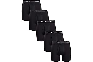 5 Pack Performance Men's Boxer Briefs with Mesh Pouch by IZOD