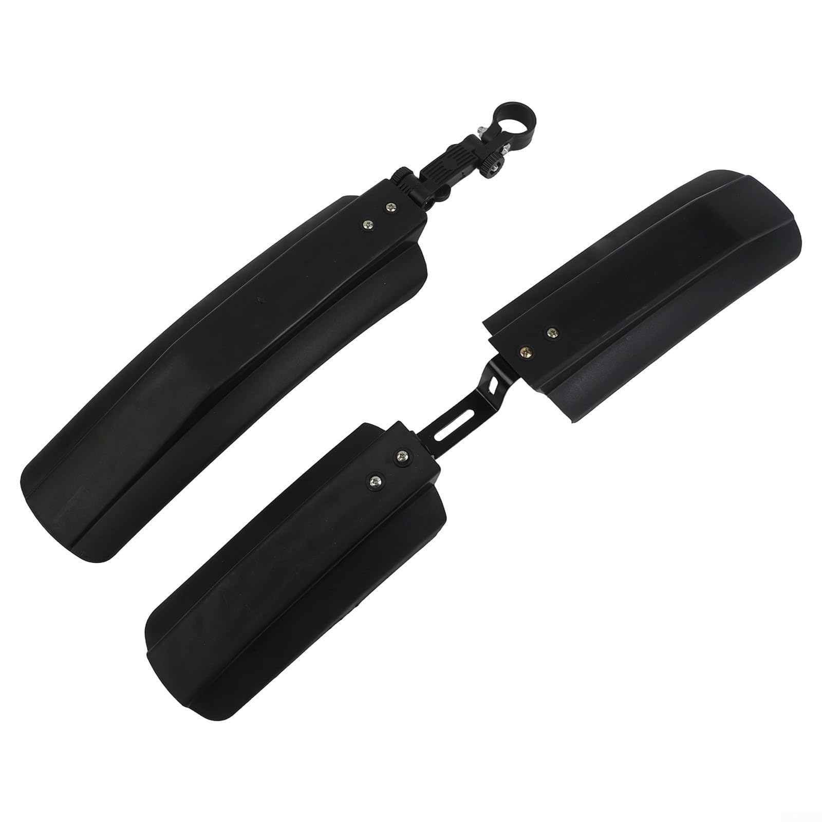 Honseadek Fat Bike Mudguard Set Front and Rear for 20 24 26 Inch Snow, Wide Tire for fender Kit PP Material Black, Adjustable Mud Flaps