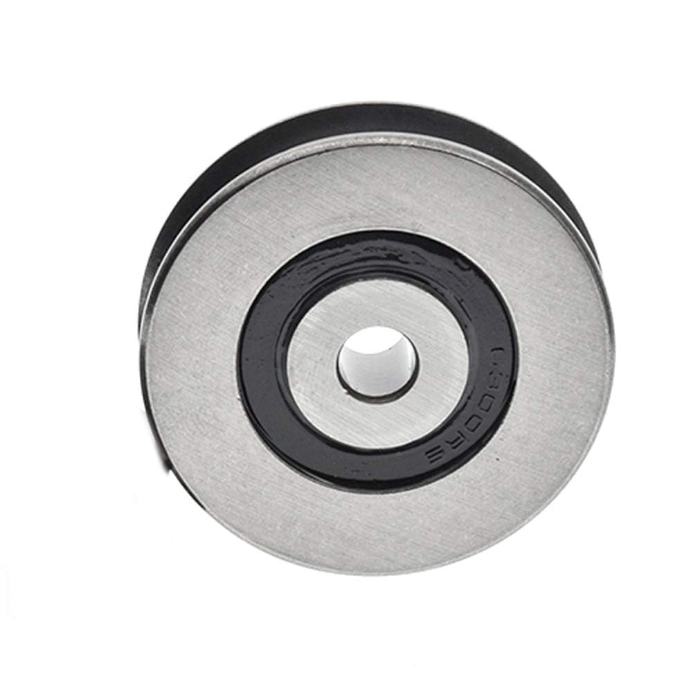Stainless Steel Deep U-Groove Ball Bearing Pulley, Metal Pulley, Wheel Bearings, Wire Rope Pulley 8mm/0.3" Inner Dia,Outside 50mm Diameter