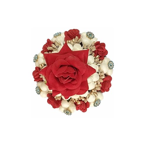 Gadinfashion Gajra de pelo artificial de flores, Judamoño para mujeresniñas, (fiesta de boda) multicolor