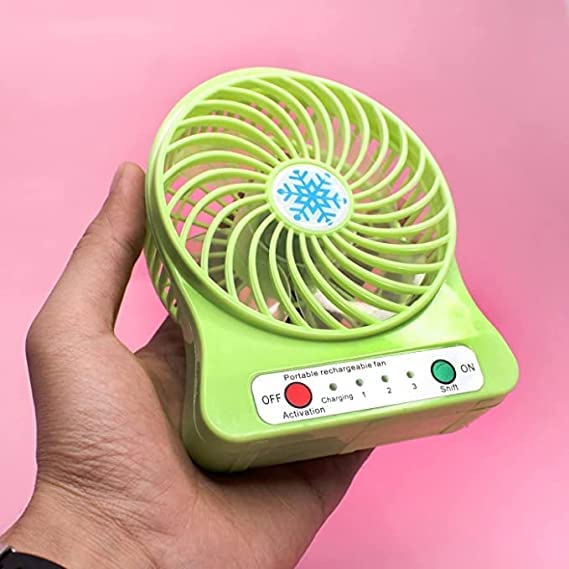 Image of DAYBETTER Portable Mini USB Pocket Fan 3-Level Speed Adjustable Electric Cooling Desktop Fan with Rechargeable Battery