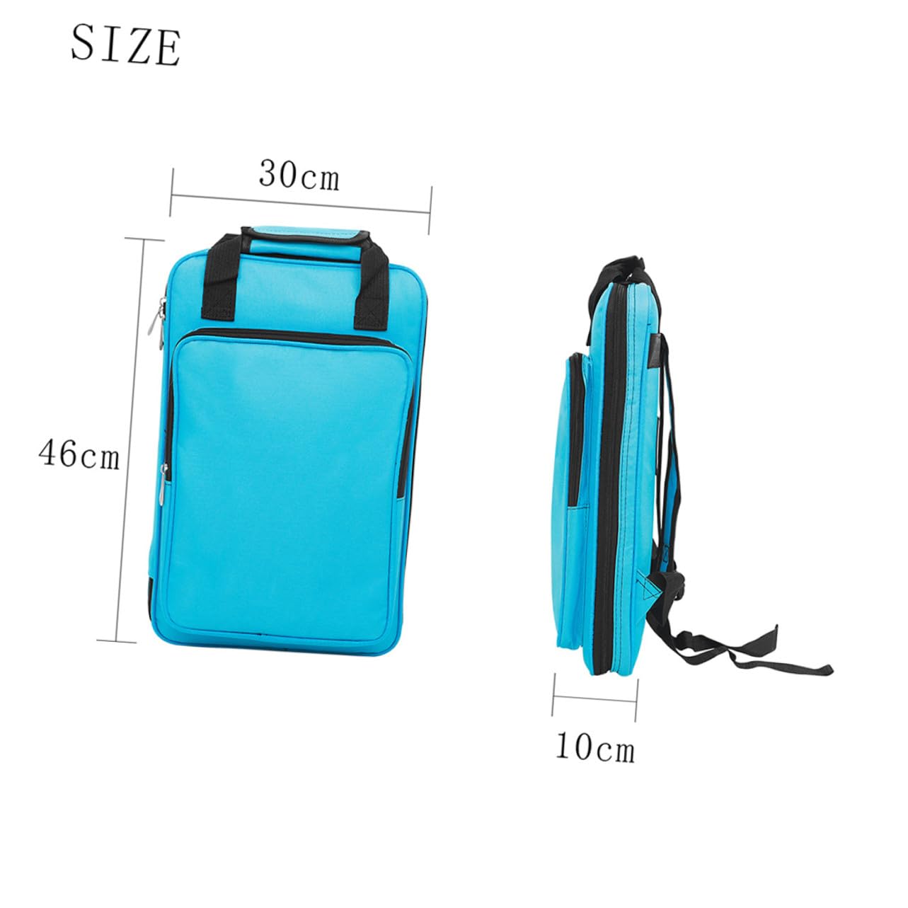 Borsa per Bacchette da Batteria Oxford, Imbottita e Portatile Tracolla e Manici, per Conservare Bacchette e Mazze