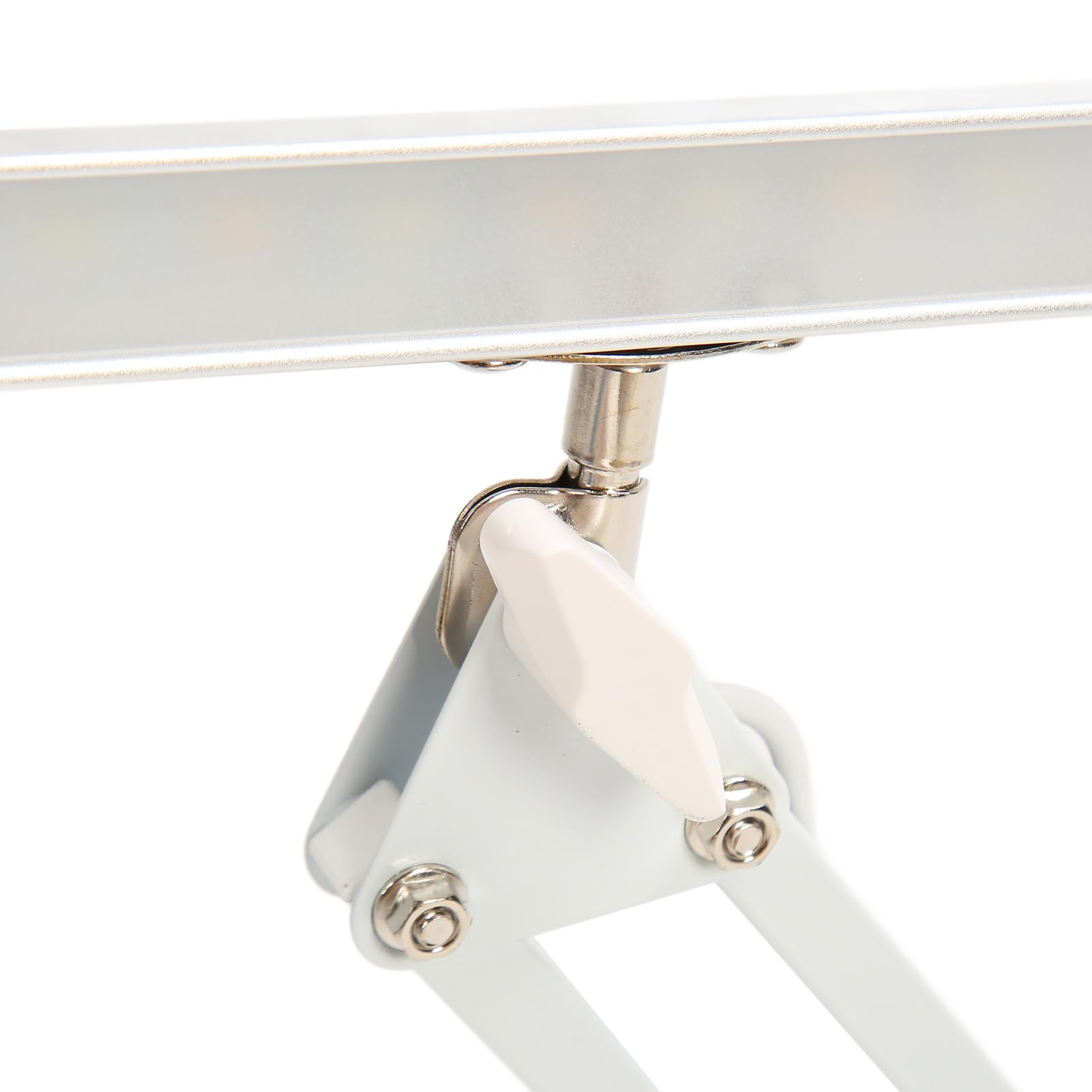 Lampada di bellezza a LED con clip a morsetto su illuminazione scrivania Lampada salone con braccio oscillante a luminosità regolabile per la lettura delle sopracciglia per il (Morsetto d'argento)