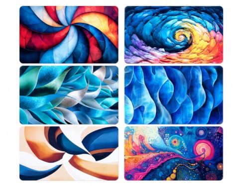 Image of BENAVJI Printed Bath Mat Combo Pack of 6 (14 x 23 Inch) | Super Soft Quick Dry Bathroom Floor Mat | Anti-Slip Water Absorbent Rug for Bathroom, Kitchen, Bedroom & Entrance | Multicolor