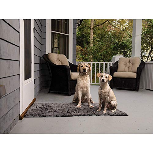 Dog Gone Smart Dirty Dog Microfiber Paw Doormat - Muddy Mats For Dogs - Super Absorbent Dog Mat Keeps Paws & Floors Clean - Machine Washable Pet Door Rugs With Non-Slip Backing | Runner Pacific Blue #TOP5