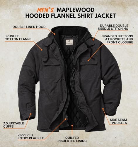 Image of Legendary Whitetails Mens Maplewood Hooded Shirt Jacket