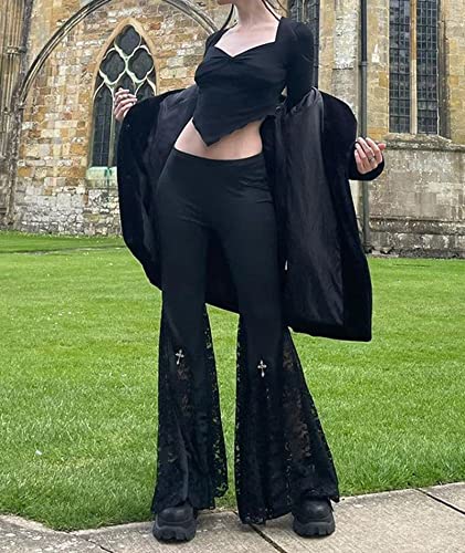 Legging évasé gothique idéal pour vos soirées et festivals alternatifs