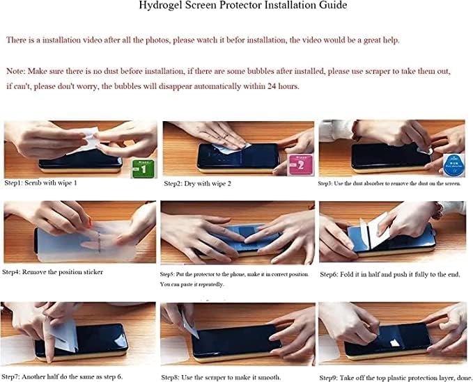 Image of Techsage V29 Matte Unbreakable Screen Protector Hydrogel Membrane Supports Fingerprint Scanner With Edge to Edge Coverage and Easy Installation (Matte)