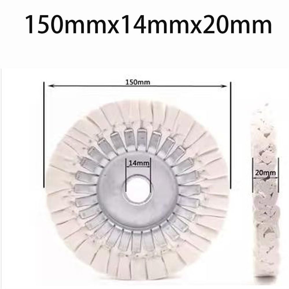 1 szt. 150 mm bawełniana ściereczka polerska – wysokiej jakości bawełniana gąbka polerska do zastosowań w obróbce drewna i motoryzacji(150x14x20mm)