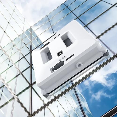 HCZKIUJY Robot Limpiador de Ventanas con Pulverizador Doble, Robot Aspirador de Alta Succión de 3000 Pa, Robot Eléctrico para Lavar Paredes de Vidrio con Control Remoto Inteligent