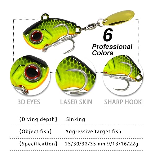 Leurre de pêche spinner lure transparent à forte vibration pour traquer la perche - 6