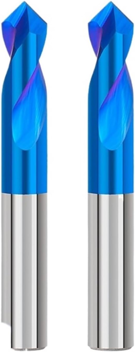 Carbide Spotting Drill 90D 2 Flute Start Location Center Bit Pilot Hole Drill for Metal Stainless Hole Drilling Tools(6x6x50L) CQMLWSDNW