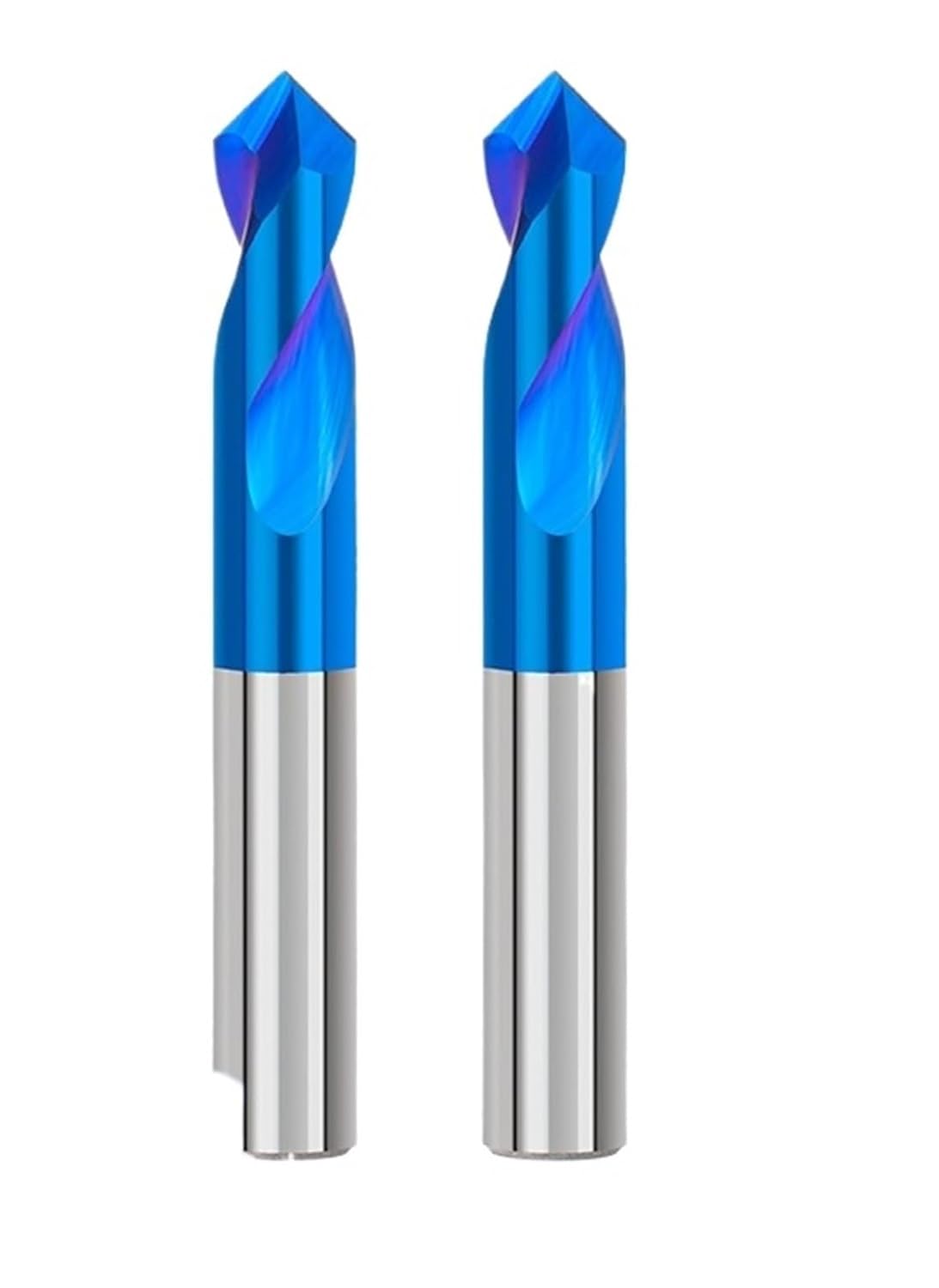 Carbide Spotting Drill 90D 2 Flute Start Location Center Bit Pilot Hole Drill for Metal Stainless Hole Drilling Tools(8x8x60L) PWIGAAHTW