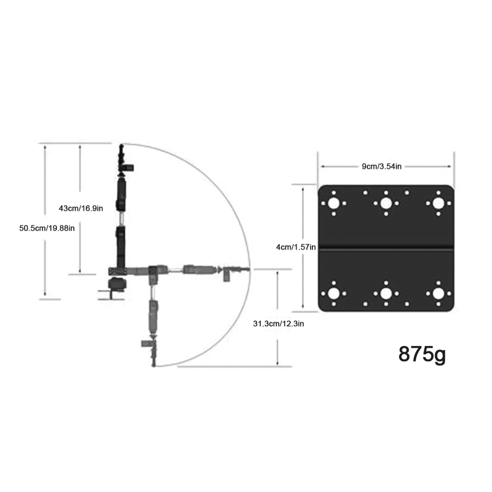 ZERVA 6 DOF Robot Manipolatore Kit di artigli con morsetto for braccio meccanico in lega di metallo
