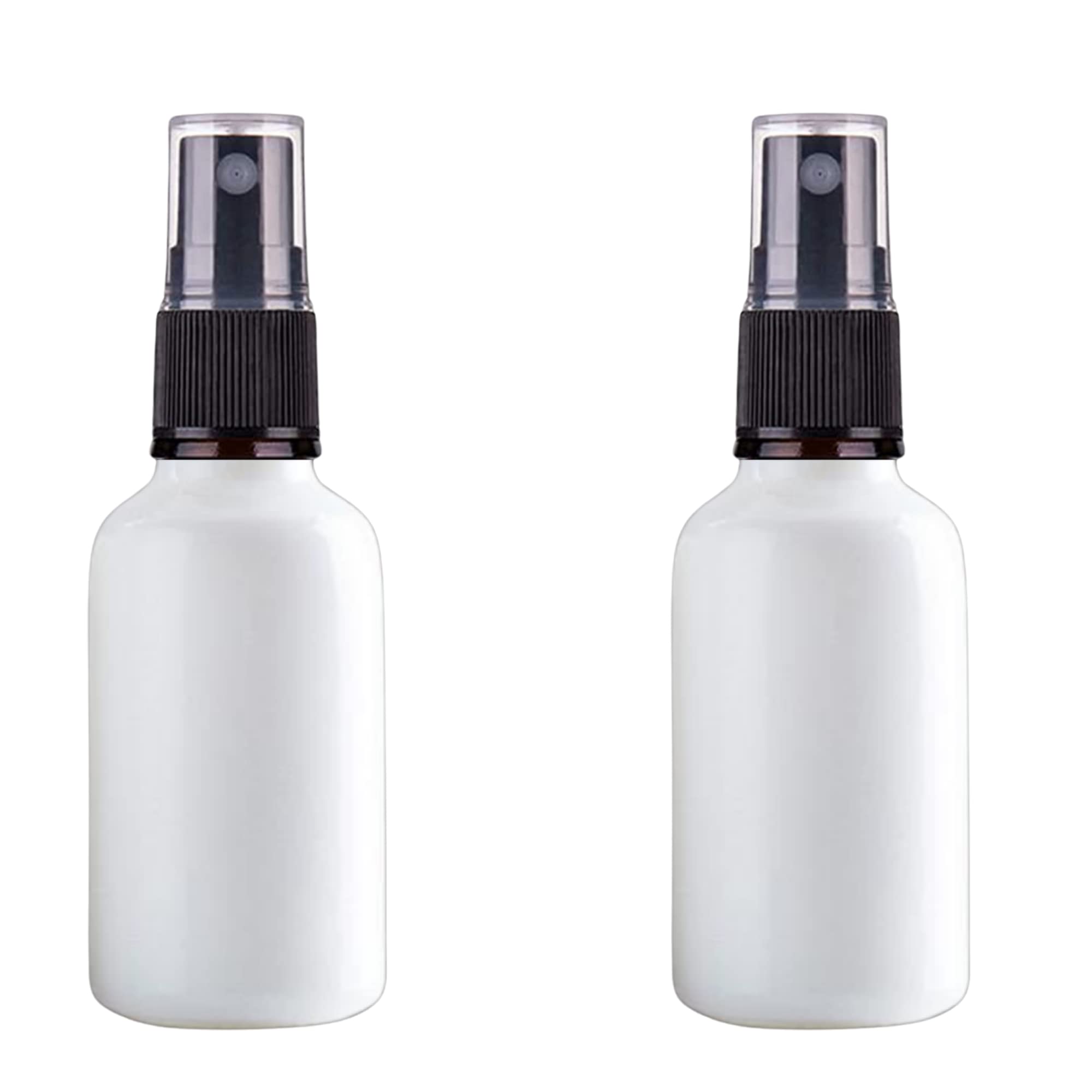 Devinez (Pack of 2 Multipurpose Refillable White Color Round Glass Bottle, 30 ml with Black Spray Pump for Cosmetics, Serum, Essential Oils, Blends, Skin Care, Travel, Toners & DIY-image-23