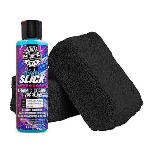 Chemical Guys HydroSlick 8 oz with 2 Applicators - Long Lasting Ceramic Coating Sealant for Cars Trucks & More - Provides Extreme Gloss and Protection - WAC241