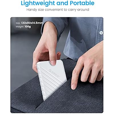 ORICO 2.5 inch External Hard Drive Enclosure USB 3.0 to SATA III for 7mm and 9.5mm SATA HDD SSD Tool Free [UASP Supported] White (25PW1-U3)