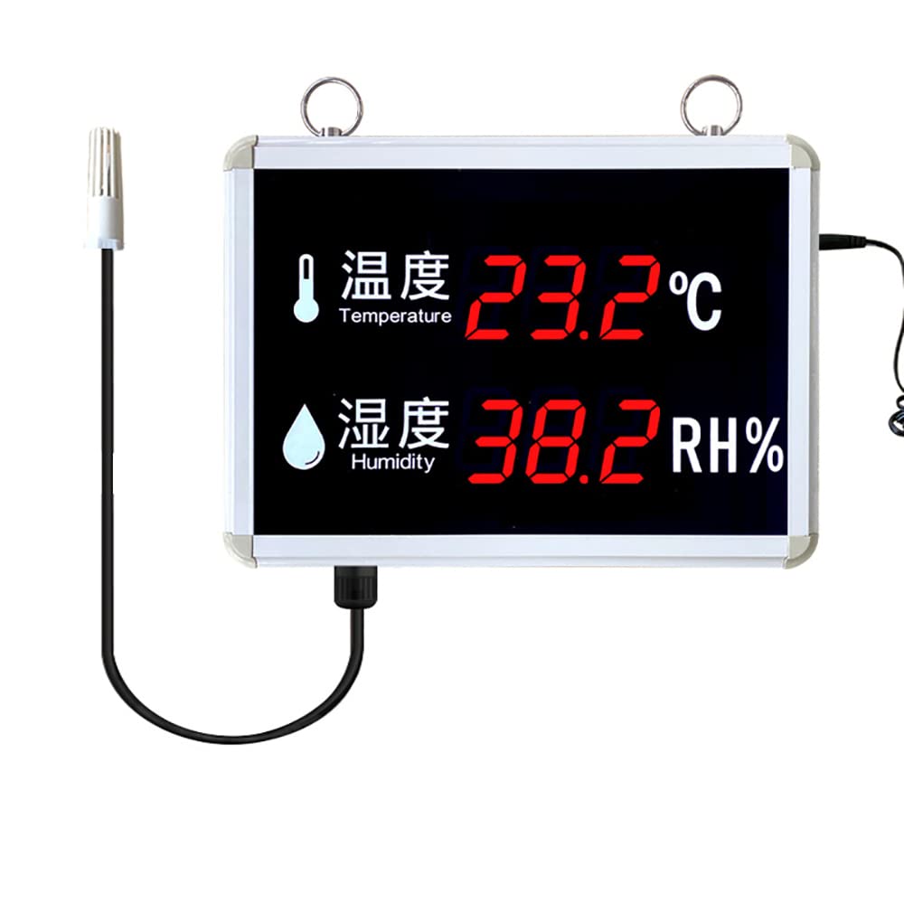 Jieotwice Industrial Advanced Precision Temperature-Humidity Sensor 1.5 Inch Large Screen Digital Display Temperature and Humidity Meter (External Probe)