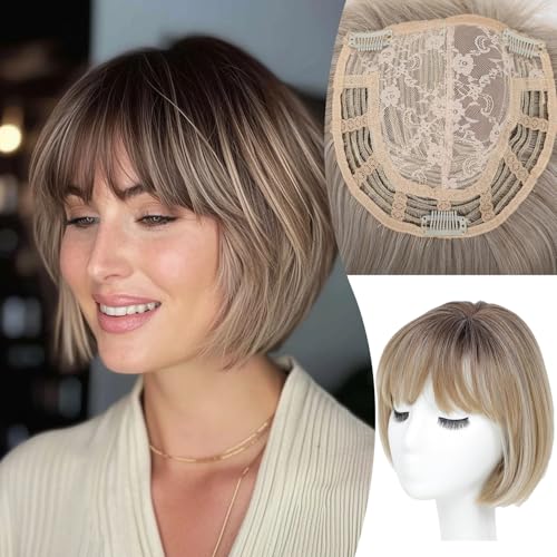Civrie Hair Topper for Women 10 Inch Short Bob With ...