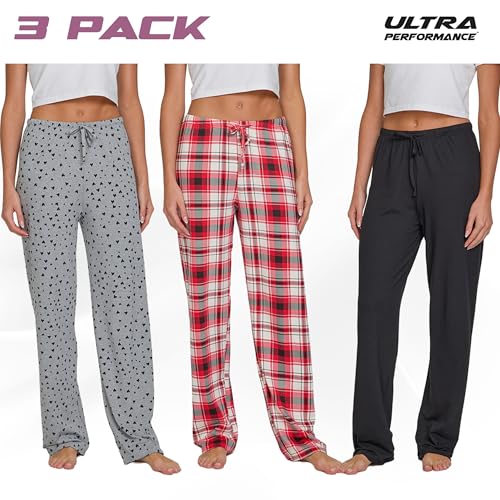 Image of Ultra Performance Pajama Pants Women 3 Pack Soft PJ Lounge Pajama Pants