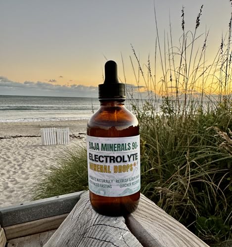 Electrolyte Drops Hydration Drops Liquid Electrolytes Trace Minerals 4 oz Bottle Over 50 Servings Magnesium Fasting Buoy Keto Paleo Celtic Organic Kosher Baja Minerals GLP1 Shilajit Electrolytes