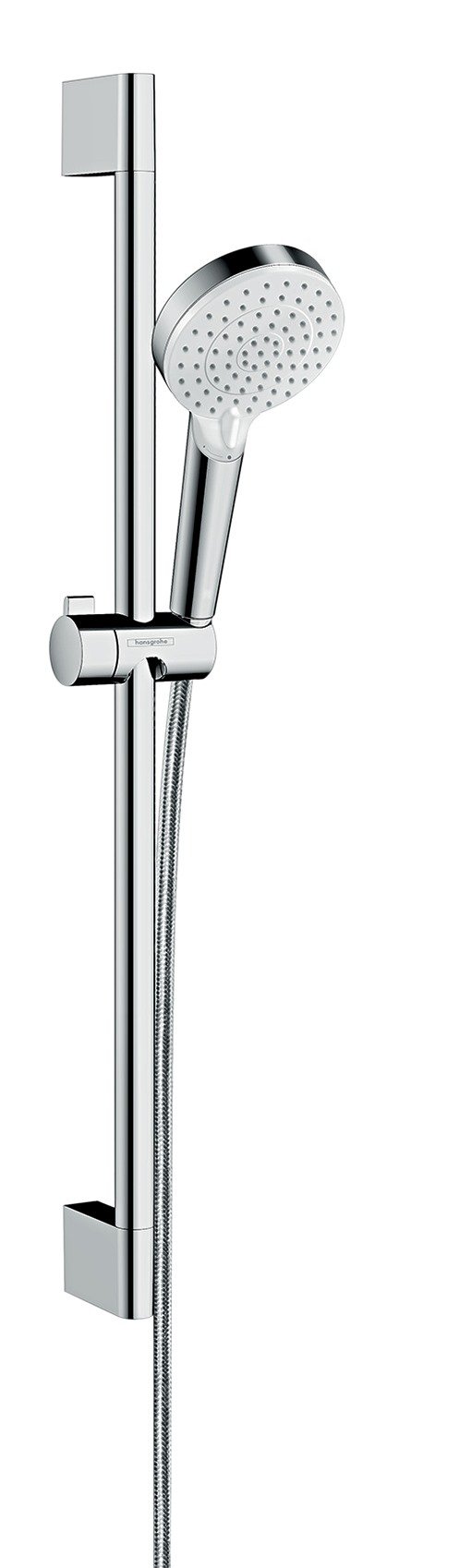 Crometta Vario water saving shower set 0.65 m with, 2 spray modes, 9 l/min, white/chrome