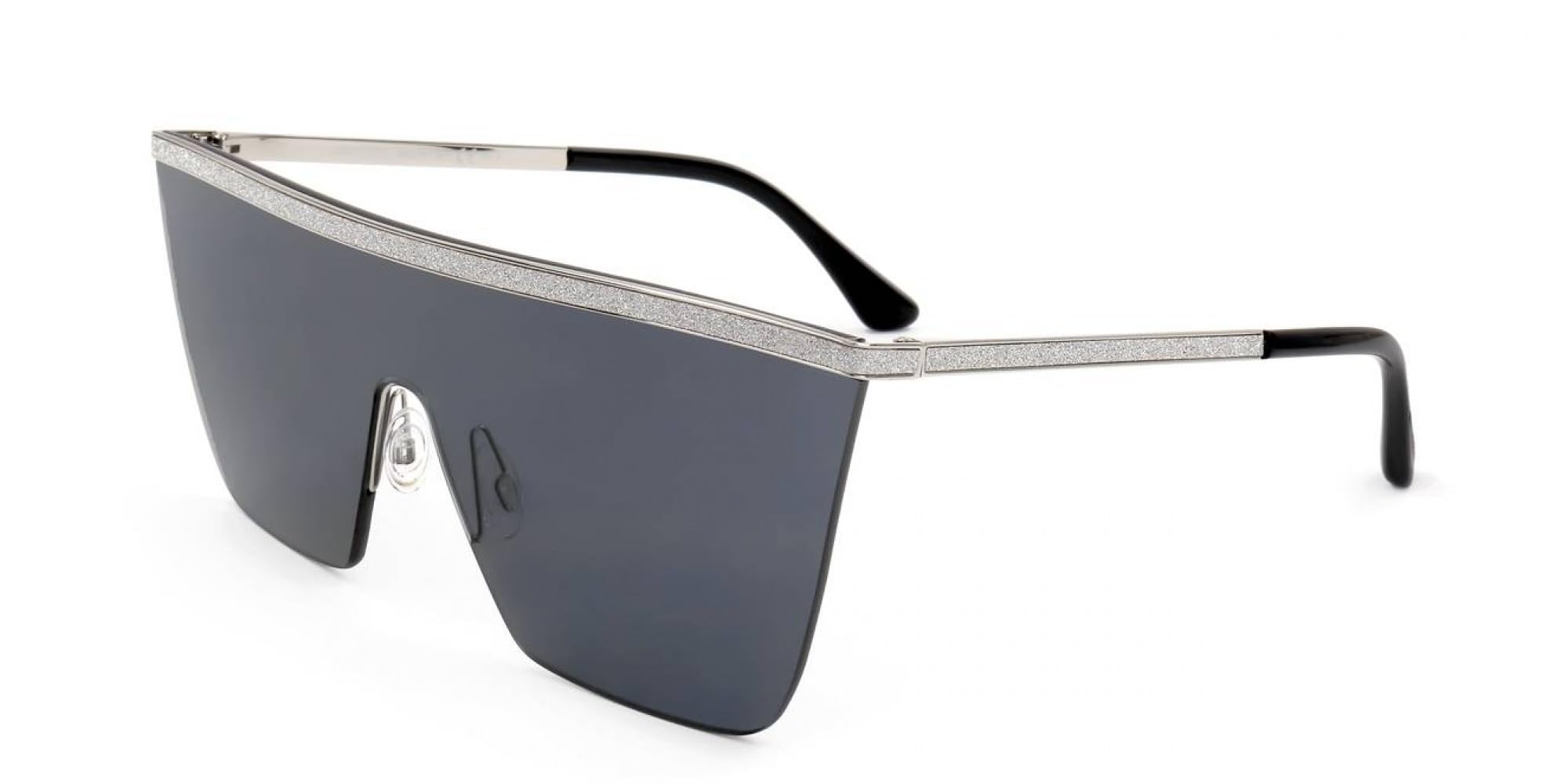 Jimmy Choo Unisex Silver Black Leah/S 99/1/145 Woman Sunglasses