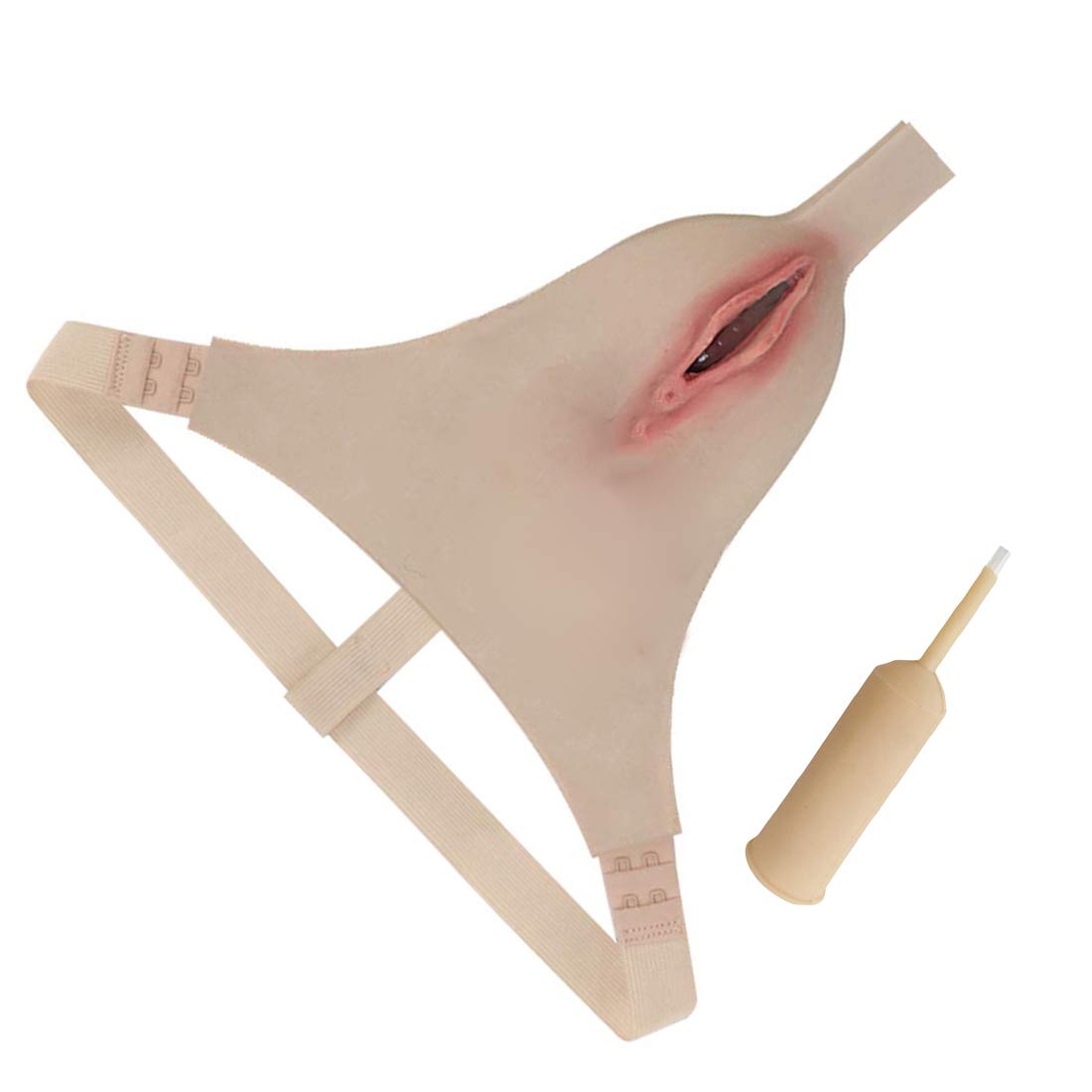 Camel Toe Men Hiding Gaff Silicone Panty - Fake Vagina Thongs G-String Realistico Slip Modellante Underwear per Crossdresser Travestito,Skinb~catheter