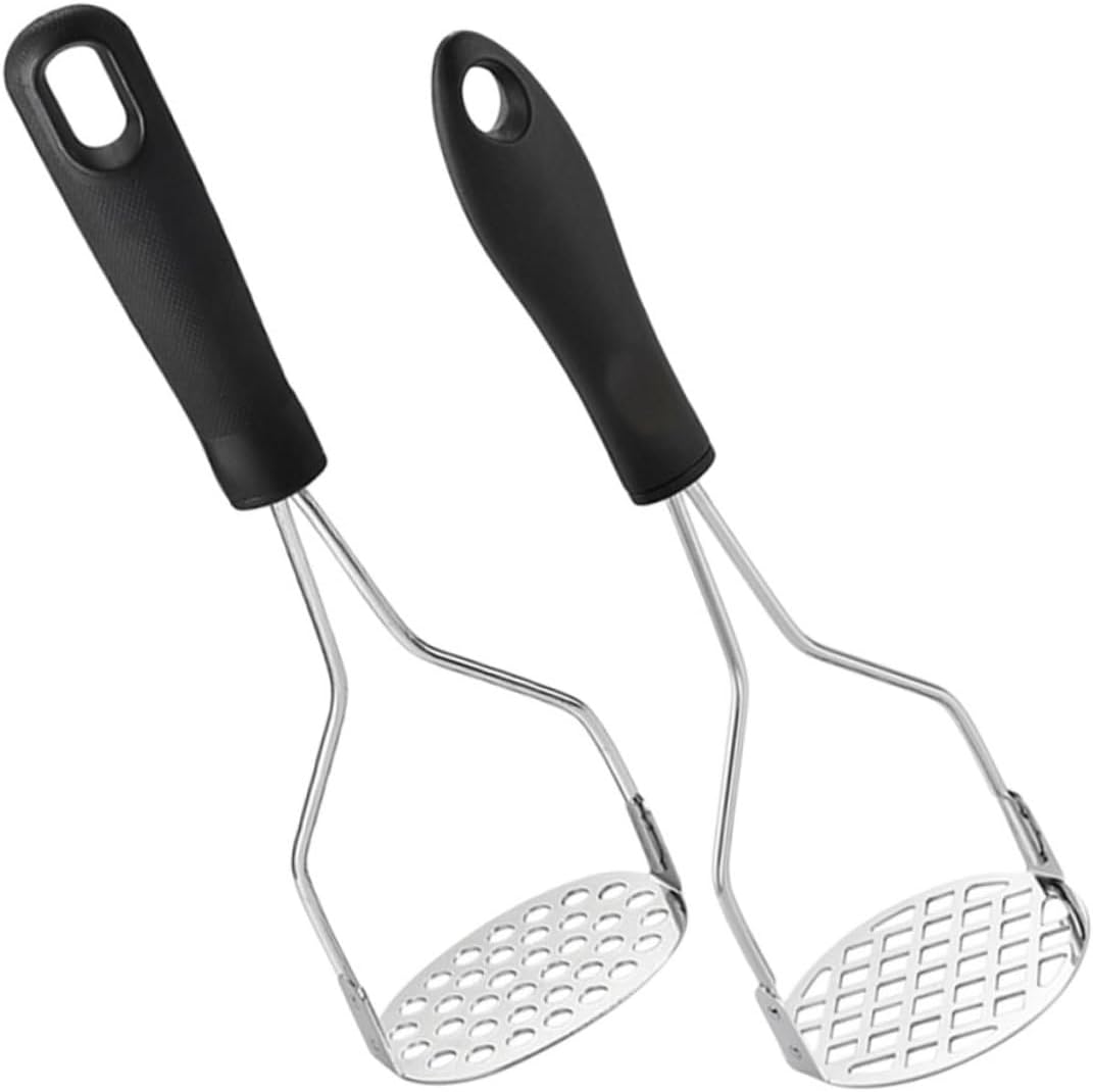 2 Pcs Manual Stainless Steel Potato Masher for Sweet Potatoes