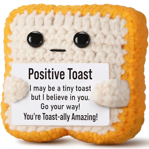 Mini Funny Crochet Toast–Fathers Day Birthday Gifts for Dad Mom Graduation Students, Teacher...
