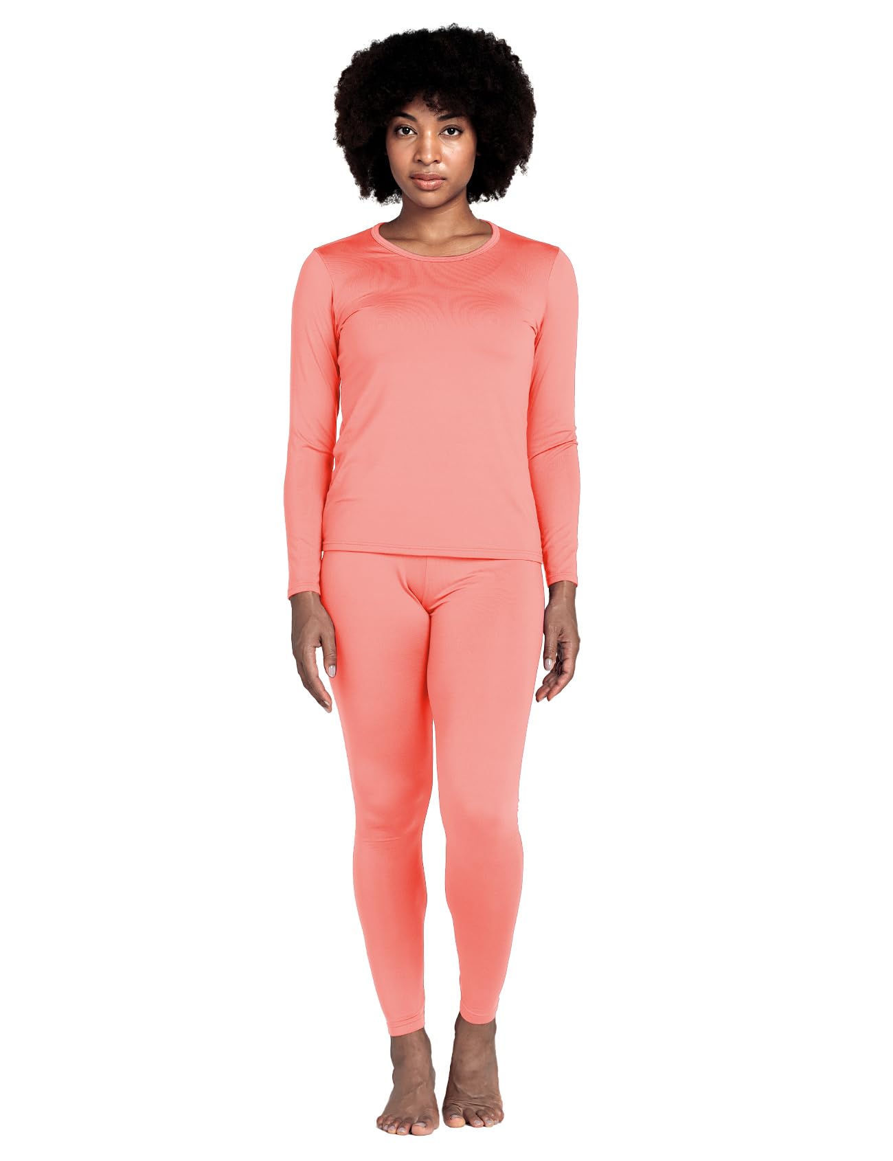 LAPASA Completo Termico Donna Fodera in Micropile Calore Base L17 - Abbigliamento Intimo Invernale Maglietta Pantaloni Calzamaglia Tuta Sci Trekking