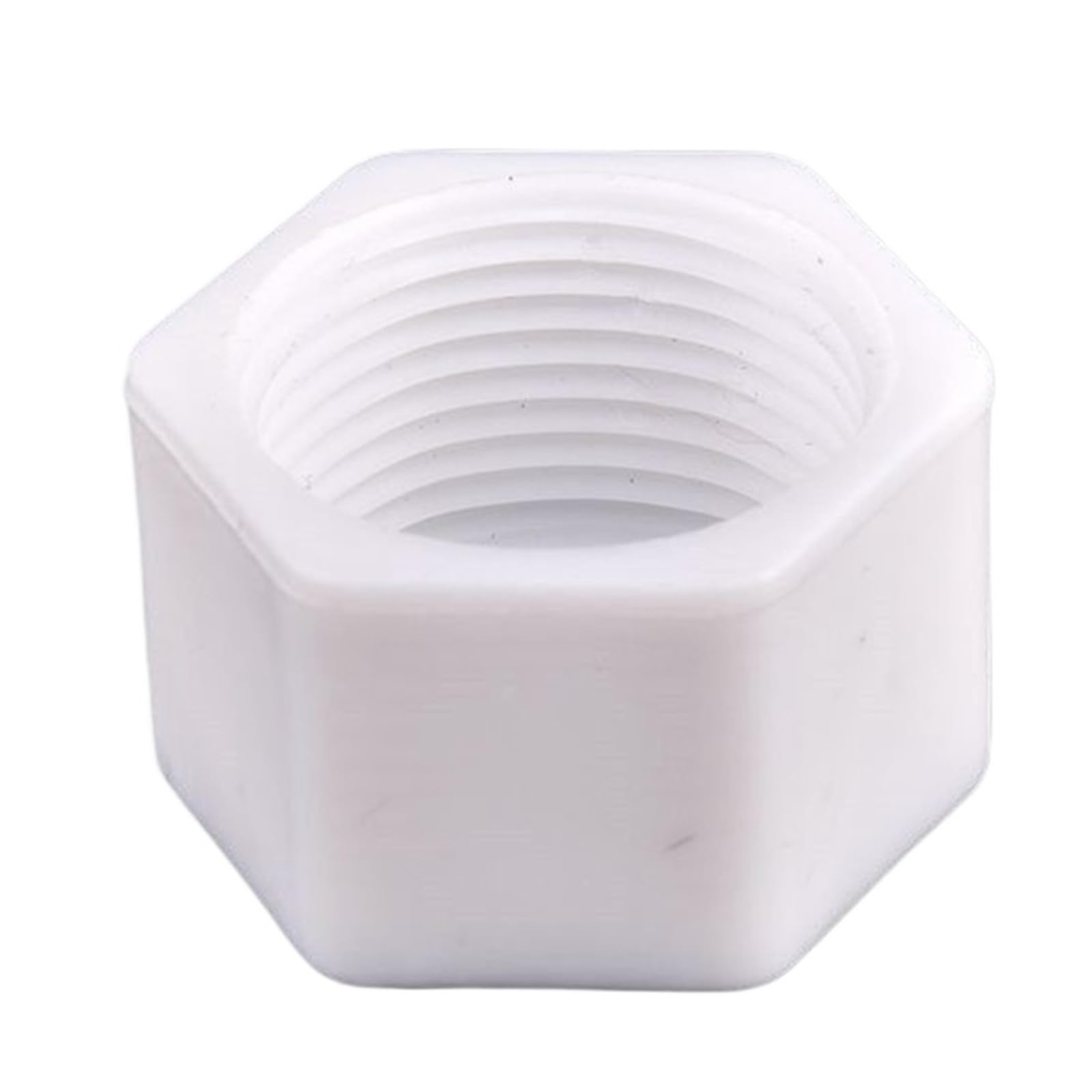 5~10 Pcs PPR 1/2" 3/4" 1" Female Thread Pipe Hexagon Shaped Blocked Caps Plastic End Cap Plug PVC Tube Sealing Fittings(1 inch,10pcs)