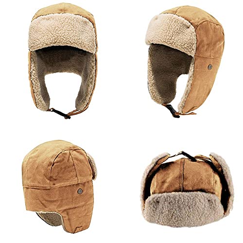Peicees KB070 Vintage Aviator Hat And Goggles Costume Accessories Fur Ear Flaps Trooper Trapper Pilot Cap thumb #3