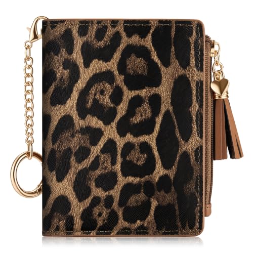 Image of Gostwo Small Wallets for Women, Stylish Womens Wallet with ID Window, Zippered Coin Pocket and Tassel. Cute RFID Wallet for Women, ideal for Teen Girls, Commuters, and Women for Daily Use