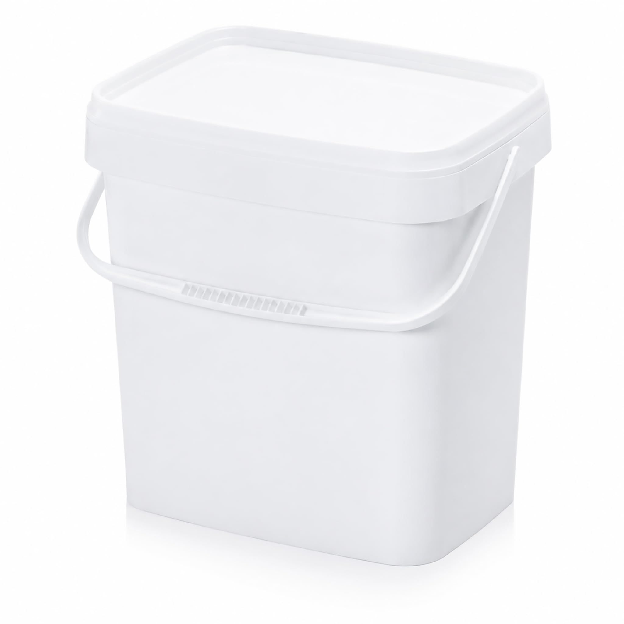 AUER 10,3 Liter Eimer rechteckig lebensmittelecht mit Deckel 29 x 20 x 27 cm Weiß 10 Stück