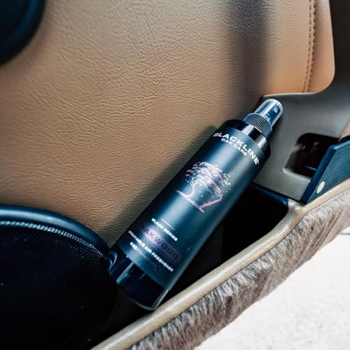 Image of Blackline Car Care - Teakwood Car Air Freshener Spray, Long-Lasting, Premium Odor Eliminator for Cars, Trucks, RVs, SUV, or Home Use - 8 fl OZ - Air Freshener - Teakwood Spray