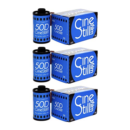 CineStill Film 50Daylight 35mm Film Boxed (36 Exposures, 3-Pack) Bundle (3 Items)