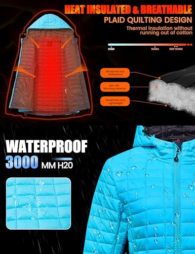 Little Donkey Andy Women's Puffer Jacket, Lightweight Warm Hiking Jacket with Post-Consumer Synthetic Insulation4